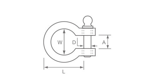 Large Pressed Rigging Link Narrow