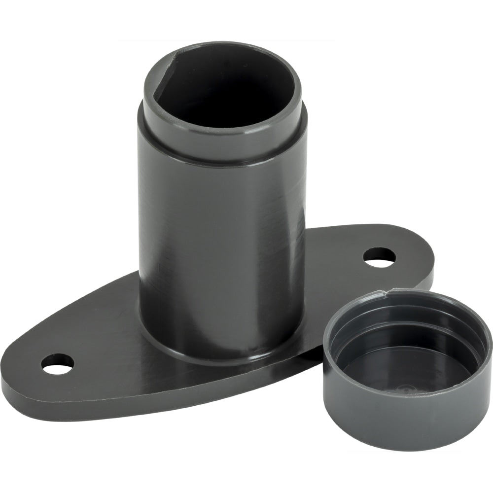 Locking Plastic Rowlock Socket - Grey