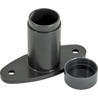 Locking Plastic Rowlock Socket - Grey
